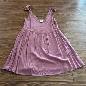 Summer Pink Cotton Mini Dress